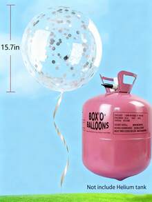 10个LED气球串灯，透明泡泡球设计，迷人的LED发光泡泡球搭配冷白色灯串，适合生日、婚礼、周年纪念日、情人节和圣诞节装饰、夏季海滩派对装饰、生日气球、室内派对装饰。 - 白色 - 查看 6