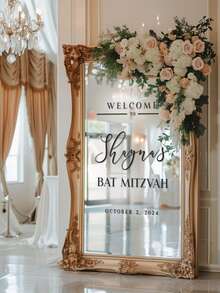 Pegatinas de asientos reservados para boda - Pegatinas para el cartel de asientos en el espejo de la boda - Vinilos personalizados para letreros de boda, espejos y decoración del salón de recepción - Multicolor - Ver 3