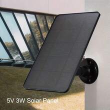 Cargador solar giratorio 360 grados compatible con Micro USB y USB-C, adecuado para cámaras de de bajo voltaje, timbres inalámbricos, luces y dispositivos de monitoreo inalámbricos - Negro - Ver 2