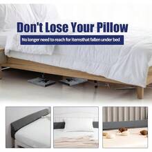 Wedge Pillow Headboard For Bed Gap Foldable Bed Wedge Gap Filler Twin Size Multi Functional Bed Crack Pillow To Fill The Gap 0-7 Between Your Headboard And Mattress Ideal For Sleeping Comfort Back Support And Bed Frame Stability Grey - DARKGREY - View 4