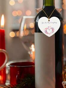 1PC 8CM Romantic Acrylic Round Ornament, UV Printed 'All Of Me Loves All Of You' Elegant Slogan Decor, Luxury Wedding Anniversary Present, Couple Keepsake Gift, Valentine's Day Home Decor Pendant - Multicolor - View 9