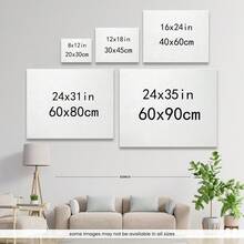 1pc Minimalist Japandi Waterfall Landscape Canvas Painting - Scandinavian Modern Wall Art Poster, Soft Greenish-Blue & Beige Nature Decor For Living Room, Bedroom, Office - Japandi Interior Design Print, Home Decoration, Framed Artwork, Home Decorators, 2D Flat, Perfect For Room Decor - Multicolor - View 7