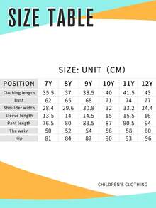 2pcs/Set Tween Girls Letter Graphic T-Shirt And Drawstring Casual Pants Outfit - White - View 7