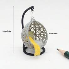 1 件迷你吊床椅模型，1:30 比例 DIY 娃娃屋配件，ABS 树脂家具，用于建造沙箱和微型房间装饰，非电动，无羽毛，适合元旦、情人节和一般庆祝活动 - 非常适合万圣节礼物、圣诞节礼物 - 彩色 - 查看 9