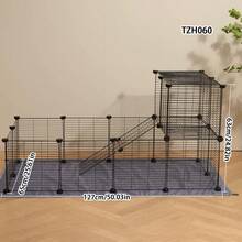Interlocking Pet Playpen Fence, Suitable For Rabbits, Guinea Pigs And Other Small Animals - Multicolor - View 1