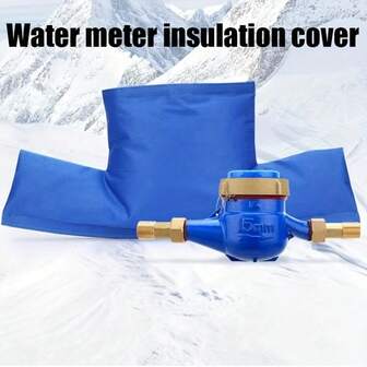 Cubierta de protección contra el frío de invierno de doble cara para medidor de agua - Protector aislado extraíble para tuberías exteriores, adecuado para rompe vacíos de presión y prevención de reflujo, fabricado con material premium resistente al frío, diseño conveniente para soportar clima adverso, ideal para regiones frías