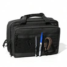 Durable Tactical Shooting Range Bag - Beige, Adjustable Strap, Dual Zipper Pockets And Mesh Compartments, Ideal For Shooting And Hunting, Gun Accessories