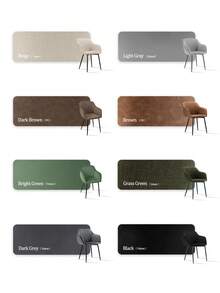 Goeurvant Contemporary Vertical-Stripe Upholstered Dining Chairs With Armrests & Metal Legs For Dining Room, Kitchen, Living Room - Set Of 2 / Set Of 4 / Set Of 6 - Black - Black - View 10