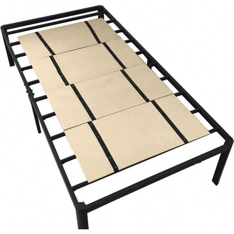 DMI Foldable Box Spring Bunkie Board For Twin Size Bed Brown Provides Strong Support And Streamlined Design With Minimal Bed Height Ideal For Space-Saving Solutions In Dorm Rooms Guest Bedrooms Or Small Apartments Assembly Required - Brown - View 1