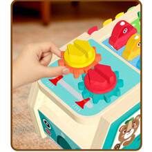 Drewniany samochodzik do wczesnej edukacji, zabawka edukacyjna, samochód dla dzieci ciągnący marchewki, przyczepa wielofunkcyjna z funkcją rozpoznawania kolorów