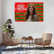 1 pièce Drapeau de style Noël personnalisé, décoration de drapeau d'extérieur personnalisée, ajoutez votre propre image/texte, décoration de drapeau pour la maison et l'extérieur, avec 2 œillets, réutilisable, mode, personnalisé moderne, cadeau unique pour lui, elle, petit ami, petite amie, papa, maman, famille, amis, animaux de compagnie, anniversaire, fête des mères, anniversaire, fête des pères, remise des diplômes, mariage, maison, salle à manger, salle de bain, salon, salle de thé, fournitures de cadeaux de Noël - Rouge - Voir 4
