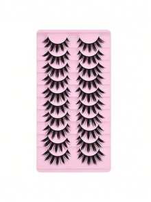 5 Pairs Cartoon Style False Eyelashes, Moist Appearance, Japanese Character Cosplay, Dense & Tapered Thai Eyelash Strip Lashes,Lashes,Eyelashes,Fake Lashes - Spiky Manga Lashes - View 13