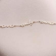 Customized Multi-Name Letter & Number Pendant Necklace, Stainless Steel Exquisite Clavicle Chain, Personalized Gift For Family, Couples, Pets - Multiple Name Bracelets - View 6