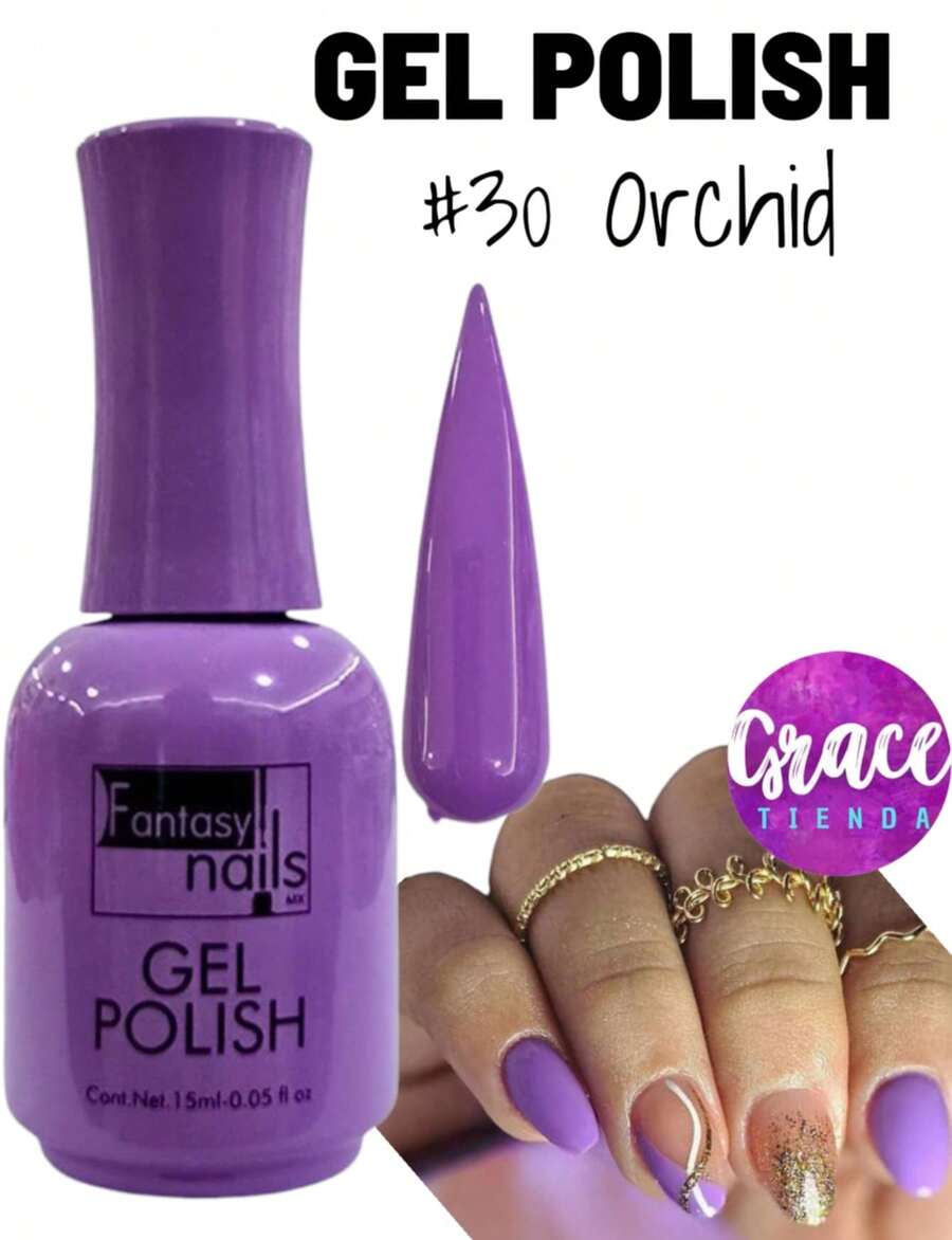 15ml Semi-Permanent Gel Polish 3 Steps Fantasy Nails Gelish Application Professional Use UV - 蘭花 - 查看 1