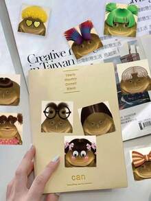 Pegatinas feas y lindas, paquete de expresión abstracta de escultura dea con costras, pegatinas para amigos, con adhesivo en la parte posterior que se puede desprender en cualquier momento, se pueden personalizar en estaciones de trabajo, cuadernos, fundas de teléfonos móviles, pegatinas para maletas, etc.