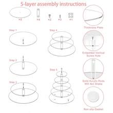 圆形亚克力纸杯蛋糕架，现代稳定展示架 - 优雅透明甜点展示中心装饰品，适用于婚礼、派对、聚会、纸杯蛋糕、马卡龙、派对桌面设计 - 透明 - 查看 6