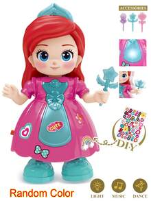 1pc Children's Electric Singing & Dancing Princess Music Light-Up Toy, Random Color - MultiWarna - View 12