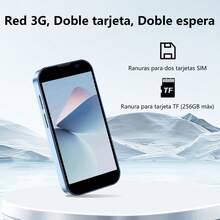 SOYES Mini teléfono: el smartphone con pantalla táctil HD de 3.0" más pequeño del mundo. Teléfono móvil Android compacto para estudiantes. Celular con Face ID de cuatro núcleos, 2 GB + 16 GB. El mejor regalo creativo para fiestas y cumpleaños. Azul, negro y rosa. Regalo de Halloween y Navidad. Mini Phone. - Negro - Ver 5