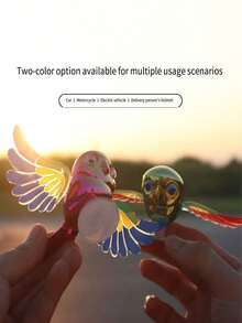 1 pieza Pájaro de alas batientes creativo, Pájaro volador 3D estéreo de cuerda, Decoración para espejo retrovisor de coche, Adecuado para decoración de coche, motocicleta, bicicleta, regalo, regalo de Navidad/Día de San Valentín/Día del Padre - Multicolor - Ver 9