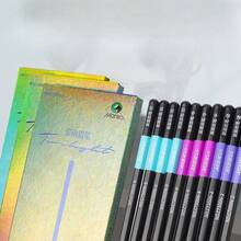 Juego de lápices de carboncillo profesionales para dibujo, lápices de carboncillo para estudiantes de arte, suaves/medios/duros - Negro - Ver 1