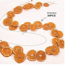 30 Pcs Dried Orange Slices With Hemp Rope For Christmas Tree Decoration, Rustic Xmas Ornaments For DIY Christmas Wreath Garland, DIY Handmade Crafts For Fireplace Wall Doorway Window Xmas Tree Porch Farmhouse Home Decor Room Decor, DIY Hanging Ornaments For Indoor Outdoor Decoration Holiday Party Supplies