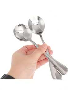 1 pieza/2 piezas/4 piezas Juego de servir ensalada, Juego de cuchara y tenedor de ensalada de acero inoxidable, Cuchara de ensalada, Tenedor de ensalada