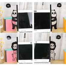 1pc Acrylic Transparent Side Message Board, Monitor Side Reminder Board, 4 Styles Available (Panda, Lion) - One - View 3