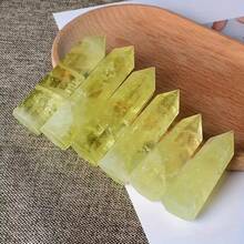 Elegant Green Fluorite Quartz Crystal Tower With Rheinstone Details, Natural Stone Obelisk Decor For Home & Office