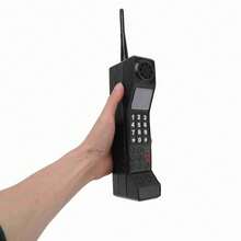 90s Retro Brick Style Cell Phone Model, Vintage Nokia Type Phone Replica For Photography Props, Themed Party Decor, Nostalgic Gift Idea | Stylized Mini Ornament - Black - View 1