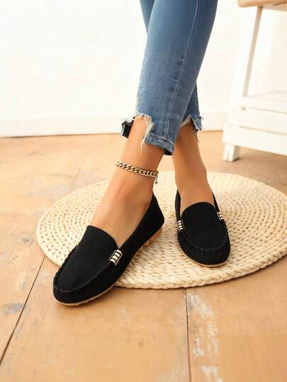 Mocasines planos para mujer, elegantes y de moda, cómodos y casuales, versátiles, con un toque retro y clásico