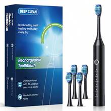 Smart Fully Automatic Electric Toothbrush For Adults, Soft Bristles, 6 Vibration Frequencies, Cleaning Modes, USB Rechargeable, Deep Clean Teeth And Gums - Multicolor - View 9