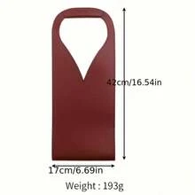 1个PU皮革红酒袋，奢华葡萄酒礼品袋，时尚优雅的葡萄酒吧派对礼盒 - 彩色 - 查看 5