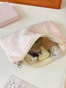 Bolsa de maquillaje pequeña, bolsa de viaje para maquillaje, bolsa de aseo, bolsa de maquillaje de viaje, bolsa de almacenamiento de maquillaje, bolsa de almacenamiento portátil, regalo para damas, bolsa portátil para toallas femeninas, bolsa pequeña para cosméticos, organizador de aseo de viaje, organizador de vacaciones, organizador de maquillaje de gran capacidad, estuche de maquillaje para lápiz labial, brochas, cuidado de la piel - Multicolor - Ver 2