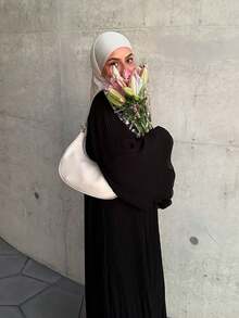 1pc Elegant Muslim Shawl Scarf, Soft & Comfortable For Daily Wear, Easily Paired With Classic Abaya - 彩色 - 查看 11