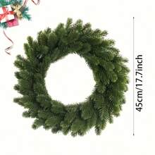 1 Stück künstlicher Tannenkranz von BOTIVIA, robuster Kunststoff Weihnachtskranz, geeignet für Innen-/Außenbereich - Feiertags-Dekoration, passend für Haustür, Kamin oder Esstisch Mitte - realistisch, stabil und einfach aufzuhängen