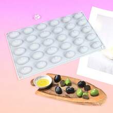 30pcs Olive Shaped Silicone Mold, Cake Mousse Mold, Round Stone Bean Fondant Chocolate Mold - Multicolor - View 4