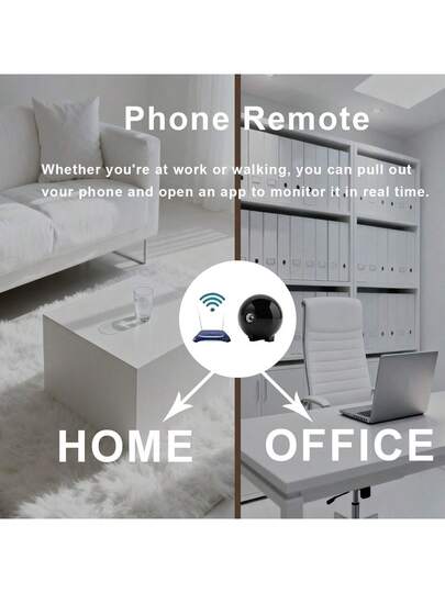 1pc 4MP HD Surveillance Camera, CCTV Mini 2.4G WiFi Security Night Vision, Two Way Audio, Cctv Camera Wifi Connect To Cellphone,Supports Motion Detection Mobile App Control, Monitoring Pets/Indoor Outdoor/Home/Recording Camera. view 4