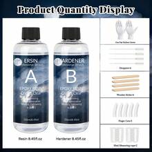 Kit de resina epoxi cristal transparente de 20/50/100/250ml, resina epoxi transparente sin burbujas para fundición de escritorio y bar, resina epoxi transparente para manualidades, regalo de cumpleaños/fiesta/festival