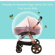 150cm Mosquitera para Cochecito de Bebé Niños Carro de Bebé Mosquitera Red Antiinsectos Universal Cubierta Completa de Insectos y Mosquitos(Café) - 1 - Ver 6