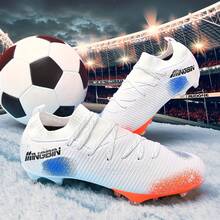 1 Pair Football/Soccer Shoes, Low-Top Outdoor Soft Ground Cleats, PU Lace-Up Anti-Slip AG/FG Spikes, Lightweight High-Performance Non-Slip Design, Professional Soccer Boots, Factory Direct , Multiple Colors Available - White Orange - View 10