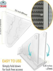 3M 1/2/3/4/6 件装儿童推拉玻璃门锁，多功能安全推拉窗锁，保护儿童和宠物安全，无需钻孔工具，加厚 ABS 材质 - 彩色 - 查看 7
