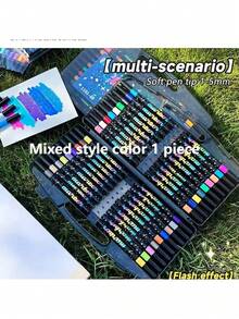 12/24/36/48支装全新闪光马克笔、闪光凝胶笔、丙烯颜料笔、多色笔，适用于剪贴簿、子弹笔记、高亮标记，款式和颜色多样