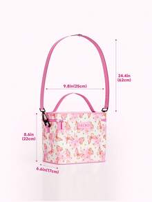 Meoky Large Capacity Insulated Lunch Bag with Shoulder Strap – Reusable Waterproof Cooler Tote for Women & Adults, Leakproof Thermal Bento Lunch Box with Thick Aluminum Lining, Ideal for Work, School, Office, Travel, Picnic & Camping - 粉色 - 查看 3