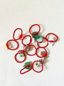 2件装女士发饰，简约时尚粉色蝴蝶结发圈，芭蕾舞鞋缎带发绳，甜美发饰，缎带仙女辫，适合日常佩戴，万圣节可爱装扮，礼物，发绳马尾辫头饰 - 粉色 - 查看 6