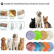 Slow Feeder Dog Bowls, Dishwasher Microwave  Silicone Puppy Puzzle Bowl With Non-Slip Design Eating (Green) - 綠色和橙色 - 查看 4