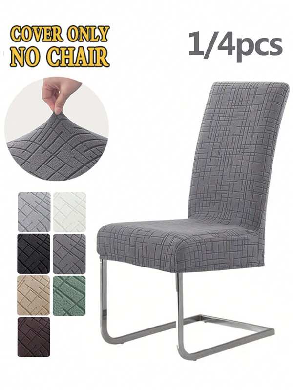 1/4 pièces Housses de chaise de salle à manger rayées, housses de siège de chaise de cuisine universelles anti-poussière, protecteur de siège extensible pour mariage, banquet, fête