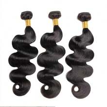 15A Brazilian Body Wave Bundles Human Hair (20 22 24 Inch)  Unprocessed Body Wave Human Hair Quick Weave Hair 3 Bundles Thick Remy Virgin Hair Extensions Natural Color - Natural Black - View 6