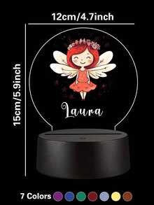 1pc Custom Personalized Table Lamp Night Light Customized Cartoon Princesses And Animals 3D Night Light Toy Acrylic Night Lights Gift For Home Room Decoration Night Light Usb Powered & Battery Operated Optical Illusion Table Lamp With Remote Control Perfect Gift Send To Girls For Valentine's Day, Easter, Christmas Unique Room Decor, Fun And Adorable Nightlight Gifts Birthday Graduation Home Decor Back To School School Supplies,Christmas Gift Supplies