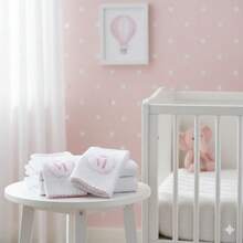 Kit 10 Personalized Embroidered Diapers Baby Initial 5 Shoulder + 5 Mouth 100% Cotton Boy Girl Hypoallergenic Soft - 淺粉色 - 查看 3