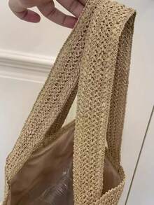 Christian Dior 夏日草编购物袋 米白色经典款 法式慵懒风 - 金色 - 查看 7